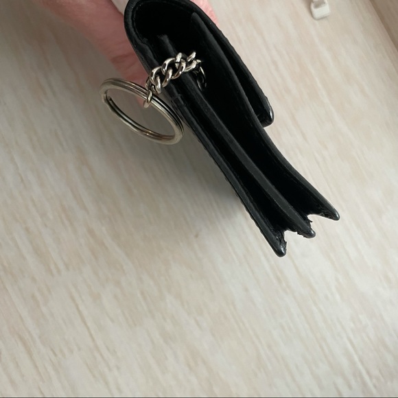 Black Ralph Lauren leather coin purse key ring - Picture 6 of 8